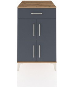 Resim Kronos Komodin Tek Raflı Tek Çekmeceli 4 Kapaklı 60x59x96 Çam... Çam 