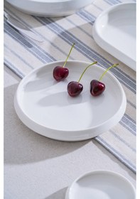 Resim Acar Rumi Yuvarlak Sunum Tabak - 18 Cm Beyaz 