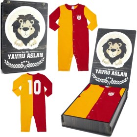 Resim Galatasaray Orijinal Uzun Kol Bebek Body Tulum Ahşap Kutulu 
