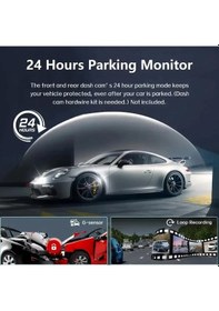 Resim Araç İçi Fullhd 4 Kameralı 9720 170 Derece Açılı Yol Takip, İç Mekan Ve Arka Kamera Kayıt 