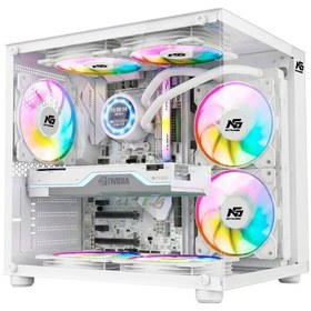 Resim Orion Cube 3x Tuştan Değişen Rgb Fanlı M-atx Boş Bilgisayar Kasası Beyaz 