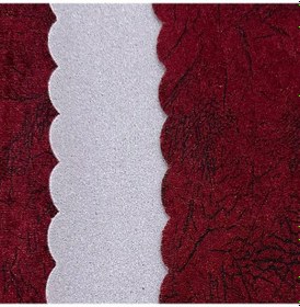 Resim Kaymaz Tabanlı Kadife Koltuk Kanepe Çekyat Örtüsü - Konforlu Bordo Rengi Damar Desenli Bordo 