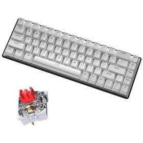 Resim Geeksen 68 Tuşlu Mekanik Klavye 68 Tuş Düzeni Fn Kısayolu Tam Gölenme Önleyici Renkli Arka Aydınlatma Çok Beyaz 