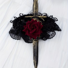 Resim Kadın Gotik Gül Dantelli Jartiyer, Cadılar Bayramı ve Noel Kostüm Aksesuarı, Polyester ve Spandex, Parti Stili, Elde Yıkama veya Kuru Temizleme, Anime Temalı, Güç Gerektirmez 