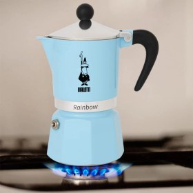Resim 5041 Rainbow Espresso Pişirici, Alüminyum, Açık Mavi, 1 Fincan 