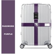 Resim Queenshow Anti-hırsızlık Bagaj Kemeri - Çapraz Askılı, Şifre Ayarlanabilir Bavul Kemerleri Fildişi 