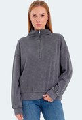 Resim VIEWER Oversize Kadın Sweatshirt Koyu Gri 
