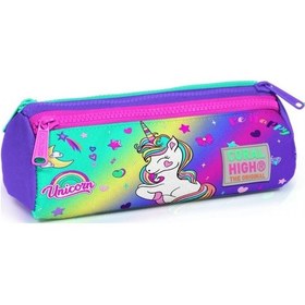Resim Coral High Lavanta Unicorn Üç Bölmeli Kalem Çantası - Kız Çocuk 