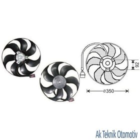 Resim Fan Motoru 12V Golf Polo Bora Ibiza Leon Cordoba 504625411 