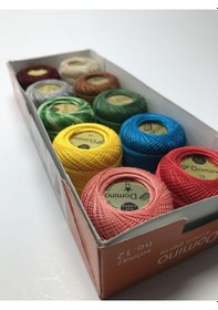 Resim 10 Adet Domino Yumak 12 No Kanaviçe İpi 