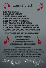 Resim BİRBEYSTORE Araba Dikiz Aynası Süsü Şeffaf Pleksi Farklı Şarkı Seçeneği 