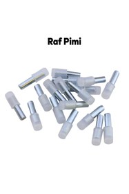 Resim Badem10 Raf Pimi Plastik Başlı Cam Tutucu Çivisi Mobilya Dolap Pimi Şeffaf (100 Adet) 