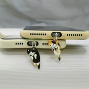 Resim 1 Adet Sevimli Karikatür Kedi/Alaşım/Aşılı Süs/Cep Telefonu Toz Tıkacı/iPhone/Android/Türk Tipi Port/Festival Hediyesi/Çiftler İçin Hediye 