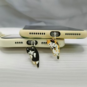 Resim 1 Adet Sevimli Karikatür Kedi/Alaşım/Aşılı Süs/Cep Telefonu Toz Tıkacı/iPhone/Android/Türk Tipi Port/Festival Hediyesi/Çiftler İçin Hediye 