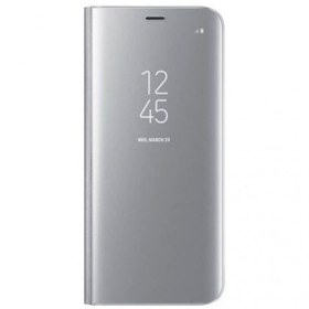 Resim Samsung A11 Kapaklı Kılıf Clear View Aynalı Stand Olabilen Kılıf 