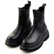 Resim Siyah Hakiki Deri Kadın Bot & Bootie K02040450403 Siyah 