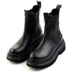 Resim Siyah Hakiki Deri Kadın Bot & Bootie K02040450403 Siyah 