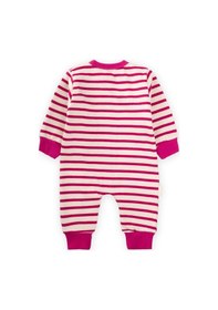 Resim Cigit Çizgili Triko Tulum 0-3 Yaş Fuşya Fuşya 