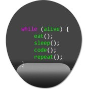 Resim Pixxa Programcı / Coder Bilek Destekli Mousepad Model - 1 Oval 