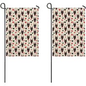 Resim Doberman 2'li Çift Taraflı 12x18 İnç Bahçe Bayrağı Seti, Dış Mekan-a11 12+ 