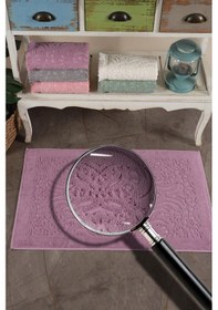 Resim Varol 2 Adet Gramajlı Jakaranda Ayak Havlusu Paspas Gül Kurusu-standart Gülkurusu 