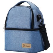 Resim Samdoo Mavi Anne Sütü Soğutma Çantası - Isı Yalıtımlı Emzik Depolama Çantası, Dışarıda Kullanıma Uygun Multifonksiyonlu Anne Çantası Mavi 