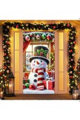 Resim PROMISEBACKDROP2 190x75cm Lastikli kapı süsü, Kumaş kapı giydirme, Christmas decor, Yılbaşı, Okul etkinlik kapı süsü 