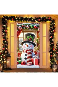 Resim PROMISEBACKDROP2 190x75cm Lastikli kapı süsü, Kumaş kapı giydirme, Christmas decor, Yılbaşı, Okul etkinlik kapı süsü 