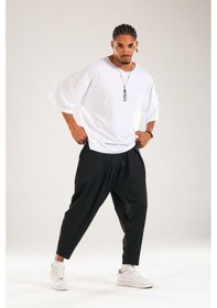 Resim Siyah Pileli Yarım Şalvar Coc2096 Siyah 