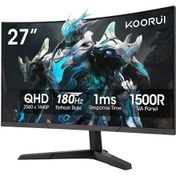 Resim Koorui 1ms 180hz 27" 2560x1440 Qhd Curved Gaming Monitör 27e6qca 
