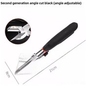 Resim Yaozixa Fonksiyonel Açı Makası: 45 -90 U-şekilli Kenar, Kanal, Ahşap Kesici - Profesyonel Ve Dıy İçin Dayanıklı Kırmızı-siyah 