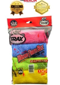 Resim ARACINIZ İÇİN EN İYİSİ T-RAX 4'lü Mikrofiber Bez Oto Araba Yıkama Anında Kuruluk Detay Bezi 30x30 Eko Set 