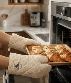 Resim Evvano Tıkla Fırsatları Yakala Fırın Eldiveni Isıya Dayanıklı Termo Astarlı LÜX Fırın Eldiveni 