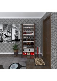 Resim Kenzlife Ayakkabılık Ayakkabı Dolabı Kilitli Gutan Cvz 180 70 32 Kapaklı Ofis Dolabı İki Bölme 