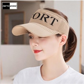 Resim Vizör Şapka Camel Unisex Yazlık Sport Baskılı Güneş Koruyucu Camel 