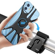 Resim STOREMAX oskyshopc Bisiklet Telefon Montajı, [360°Dönme Darbelere Dayanıklı] Bisiklet Telefon Tutacağı, Silik 