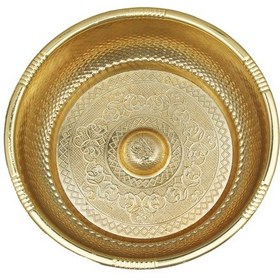 Resim FKN İkili Hamam Taslı Lüks Tuğralı Sarı Osmanlı Musluk 