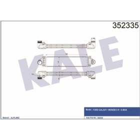 Resim KALE 352335 Turbo Radyatörü Intercooler Ford Galaxy Mondeo IV S-Max 2.0 Ecoboost 06- 