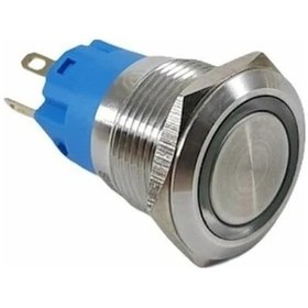 Resim Swion 19mm Led'li Metal Buton Kalıcılı Turuncu Led 