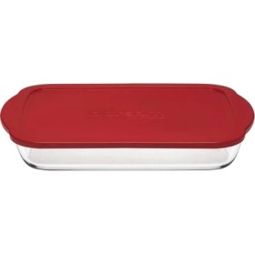 Resim Paşabahçe Kırmızı Kapaklı Dikdörtgen Borcam 1950CC 