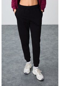 Resim Tommy Life Erguvan-siyah Kompakt Pamuklu Kalın Pürüzsüz Dokulu Kapüşonlu Oversize Fit Kadın Eşofman Takım - 95 Mor 