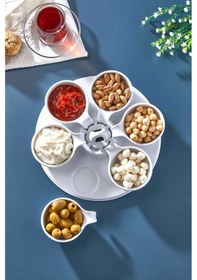 Resim Decorandmore 6'lı Melamin Kahvaltılık, Çerezlik Beyaz 