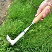 Resim 1 adet, Paslanmaz Çelik Boşluk Ayıklama Aleti, L Şeklinde Çok Amaçlı Bahçe El Aleti, 34.29cm, Metal Sap, Bahçe, Veranda, Sürücü Yolu Üzerindeki Otları Temizlemek İçin 