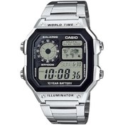 Resim Casio Ae1200wh-1a Analog Dijital Erkek Saat Gümüş 
