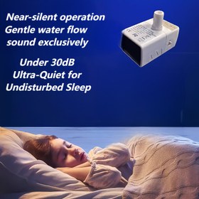 Resim 1 adet Ultra-Efektif Sessiz USB Evcil Hayvan Su Çeşmesi Pompası, Dahili Filtre ile - Kediler ve Köpekler için Ayarlanabilir Akış, 30dB altı Düşük Gürültülü Çalışma, Sessiz Su İçme için Temel Aksesuar, Evcil Hayvan Su Dağıtıcısı | Ultra-Sessiz Pompa | Filtreli Su Dağıtma, Pilsiz 