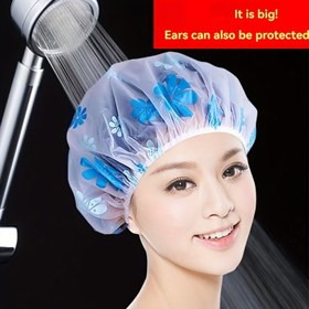 Resim 6/3 adet Ayarlanabilir Baskılı Duş Kapağı, Tekrar Kullanılabilir, Kadınlar için Spa Saç Bakımı Duş Kapağı, Kadınlar için Duş Kapağı, Saç Bakımı Aksesuarı, Şık Duş Kapağı, Dayanıklı Duş Kapağı, Güzellik Tutkunları, Duş Kapağı 