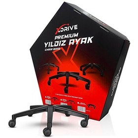 Resim XDrive Premium Siyah Tekerlek ve Kalın Metal Ayak 