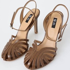 Resim Karamel Kafes Topuklu Sandalet 25125 Karamel 