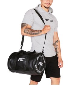 Resim MUSCLECLOTH Deri Silindir Çanta Siyah 24 L 
