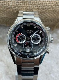 Resim Jg. Polo Club Erkek Kol Saati Fonksiyonel Çelik Kasa - Bombeli Cam Gümüş 